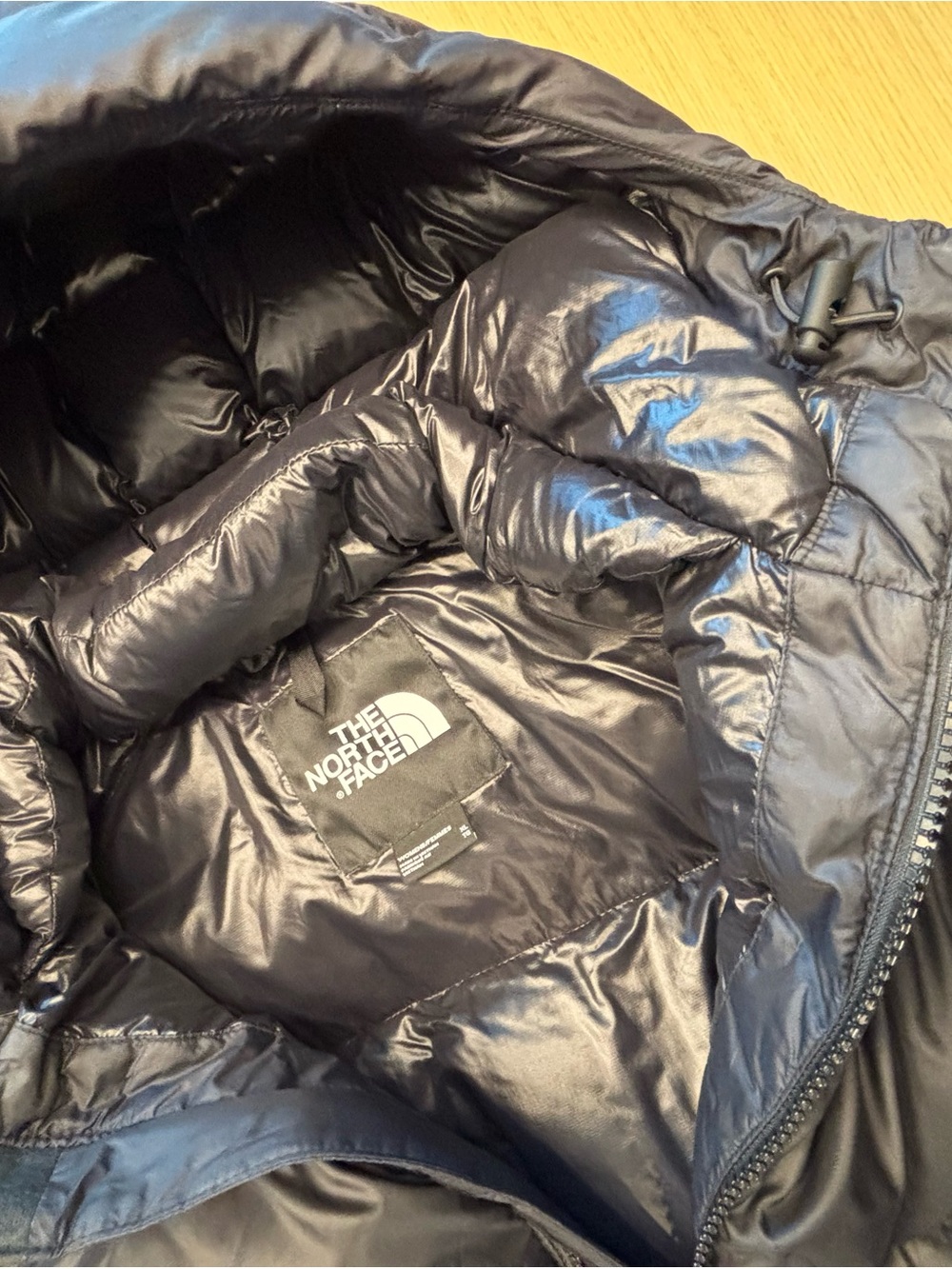 The North Face Nuptse Belted Mid Down Puffer Jacket Black 700 Fill Coat Sz XL - Picture 11 of 16